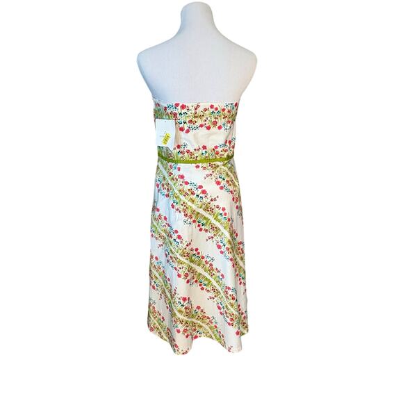 Liz Claiborne‎ Spring Parade Strapless A-line Dress 10 White Floral Cottage NWT - Picture 5 of 11